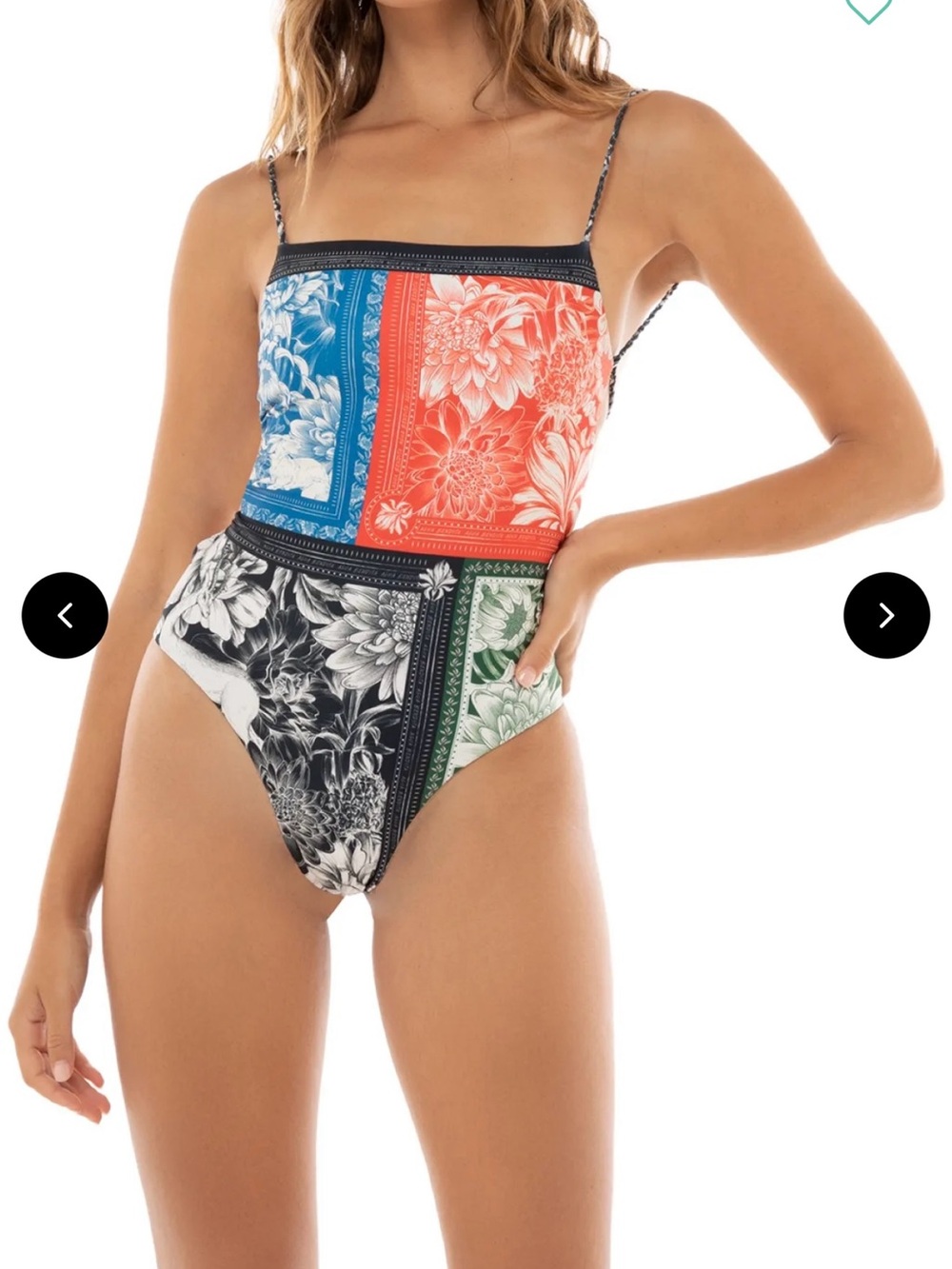 Agua Bendita Multicolor Reversible Floral One-Piece Swimsuit